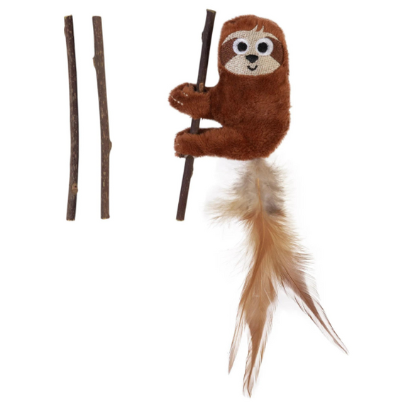 Mad Cat Sloth Kicker Silvervine & Catnip Plush Cat Toy