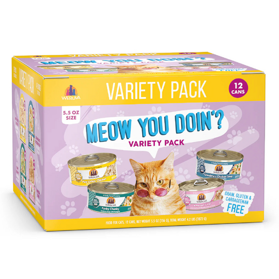 Meow You Doin'? Variety Pack Grain-Free Wet Canned Cat Food