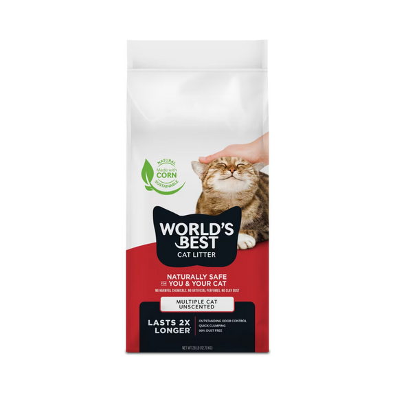 Multiple Cat Unscented Corn-Based Clumping Formula Cat Litter