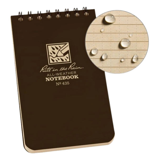 All Weather Top Spiral Notebook Brown
