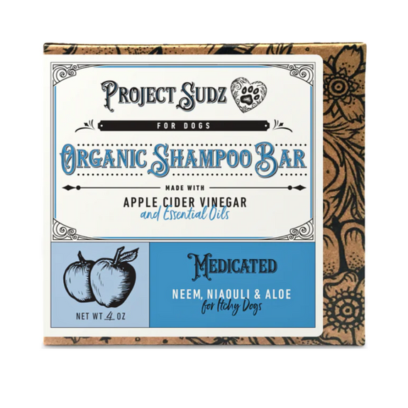 Medicated Organic Shampoo Bar Neem, Niaouli & Aloe for Dogs