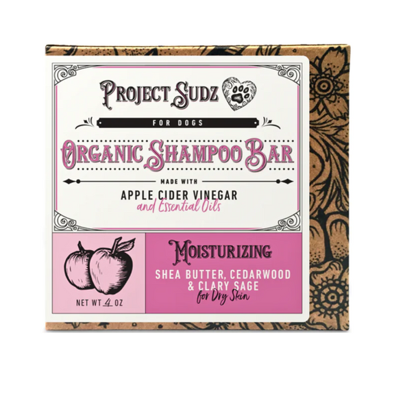 Moisturizing Organic Shampoo Bar Shea Butter, Cedarwood & Clary Sage for Dogs