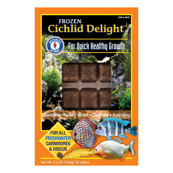 Cichlid Delight Frozen Cubes Aquarium Freshwater Fish Food