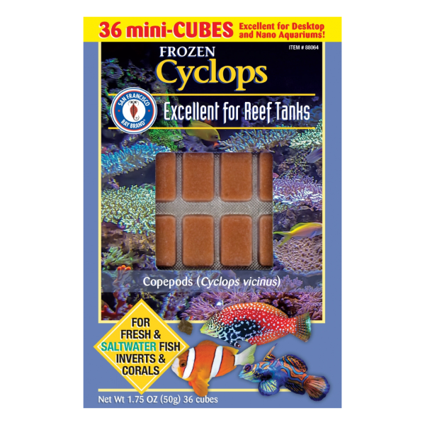 Cyclops Frozen Cubes Aquarium Reef Fish Food & Treat