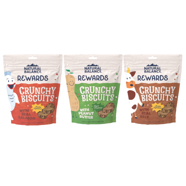 Rewards Crunchy Biscuits Triple Pack: Salmon, Peanut Butter, Beef