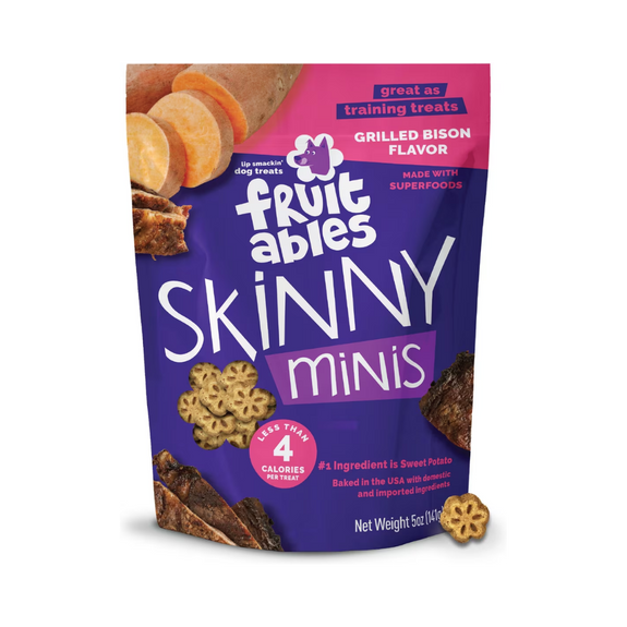 Skinny Minis Grilled Bison Flavor Soft & Chewy Training Dog Treats