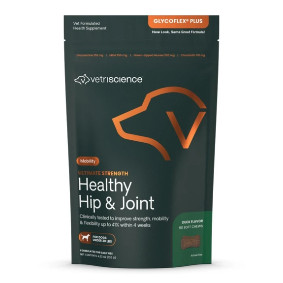 Small Breed Healthy Hip & Joint Support Bite-Sized Supplement Chews for Dogs