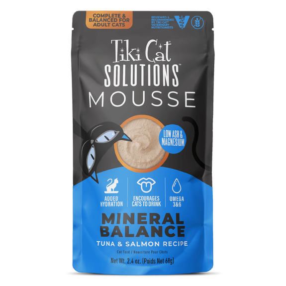 Solutions Mineral Balance Mousse: Tuna & Salmon Recipe Grain-Free Wet Pouch Cat Food Case of 12
