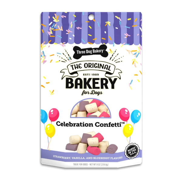 Celebration Confetti Strawberry, Vanilla, & Blueberry Bite-Sized Crunchy Dog Treats