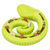 Coiled Snack Snake Slow Feeder & Treat-Dispensing Dog Toy Green