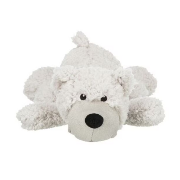 Elroy the Bear Recycled Materials Squeaky Plush Dog Toy White