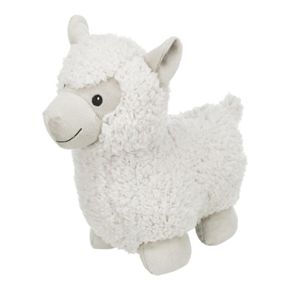 Eyleen the Alpaca Recycled Materials Squeaky Plush Dog Toy White