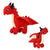 Mighty Red Dragon Durable Squeaky Plush Dog Toy