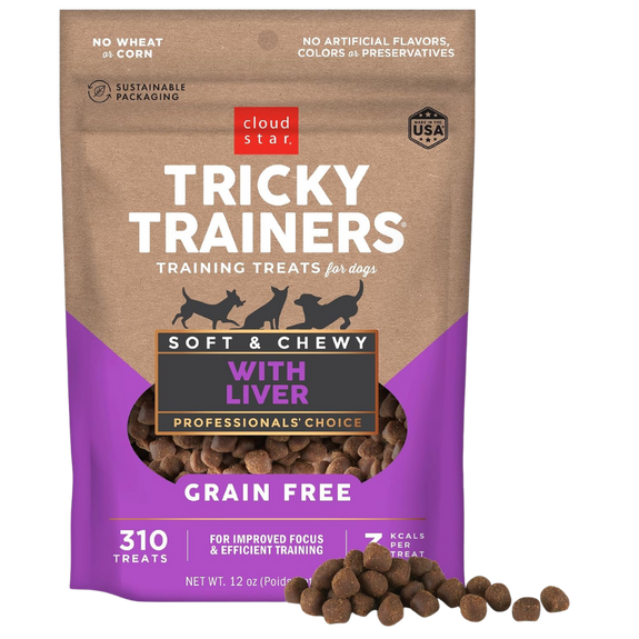 Tricky Trainers Soft & Chewy Liver Flavor Grain-Free Dog Treats