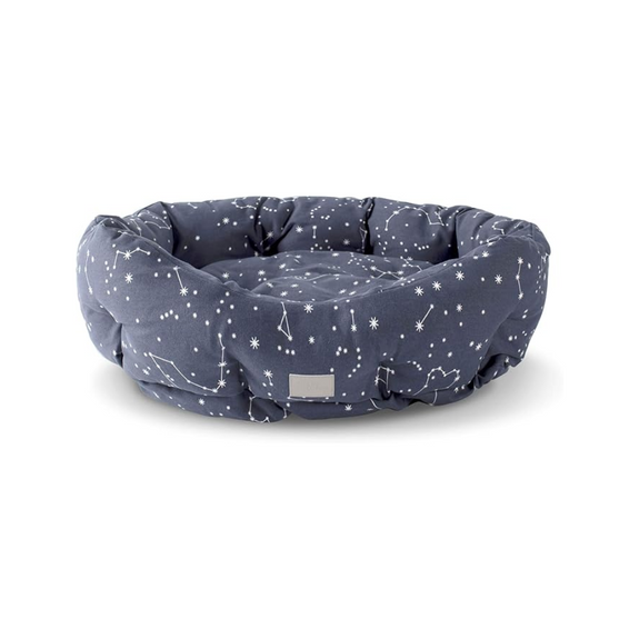 Round Cuddler Dog and Cat Bed, Celestial Blue