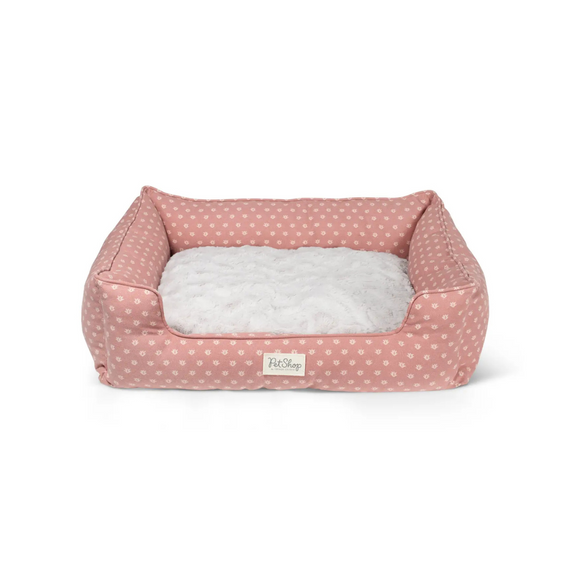 Cuddler Dog and Cat Bed, Ditsy Blush Pink