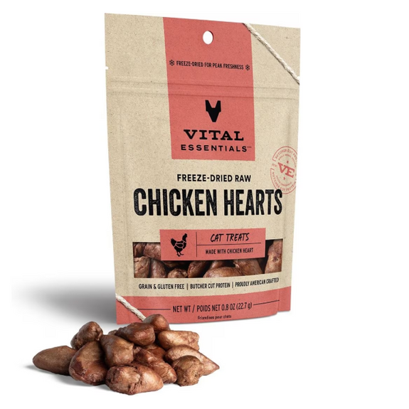 Chicken Hearts Freeze-Dried Grain-Free Cat Treats
