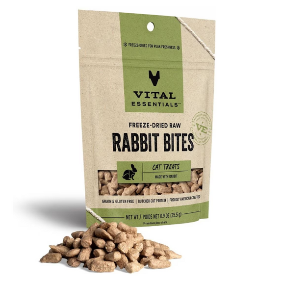 Vital Cat Rabbit Bites Freeze-Dried Grain-Free Cat Treats