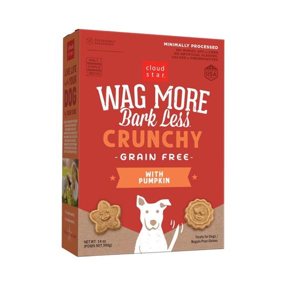 Wag More Bark Less Biscuits Pumpkin Crunchy Grain-Free Dog Treats