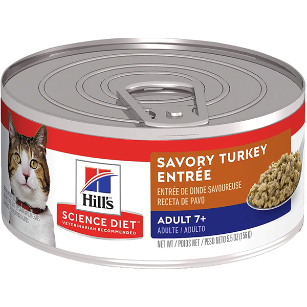 Savory Turkey Entreé Adult 7+ Mature Wet Paté Canned Cat Food