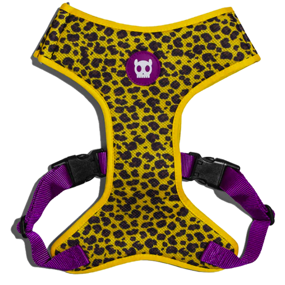 Adjustable Air Mesh Breathable Dog Harness Honey Leopard Print