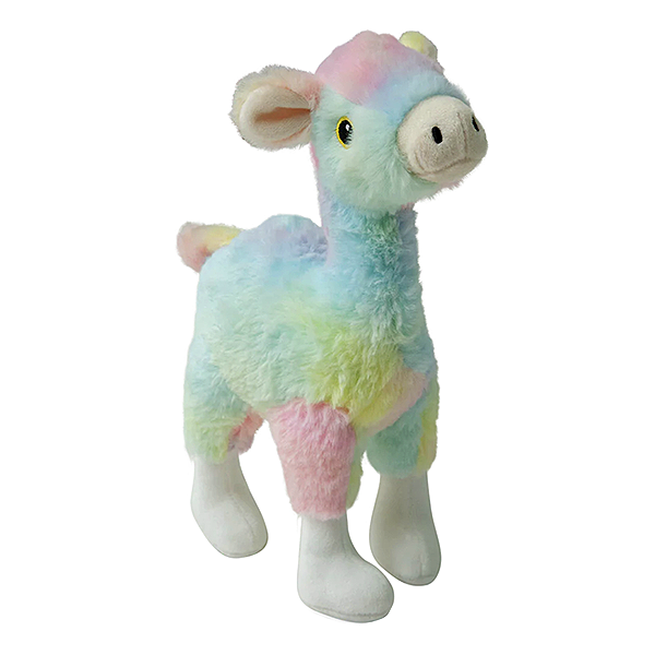 Ally the Alpaca Rainbow Soft Plush Squeaky Dog Toy