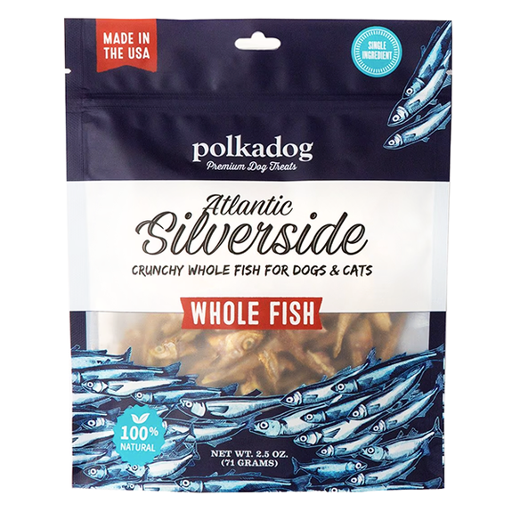 Atlantic Silverside Crunchy Whole Fish Single Ingredient Grain-Free Dehydrated Dog & Cat Treats