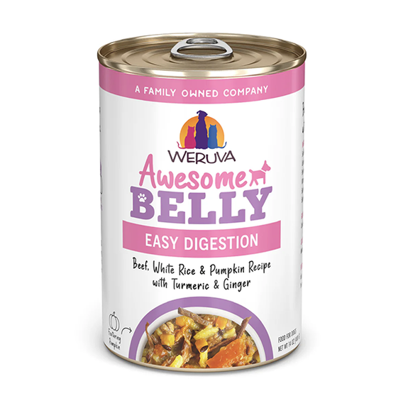 Awesome Belly Easy Digestion Beef, White Rice & Pumpkin Recipe with Turmeric & Ginger Wet Canned Dog Food