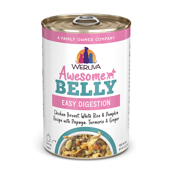 Awesome Belly Easy Digestion Chicken Breast, White Rice & Pumpkin Recipe with Papaya, Turmeric & Ginger Wet Canned Dog Food