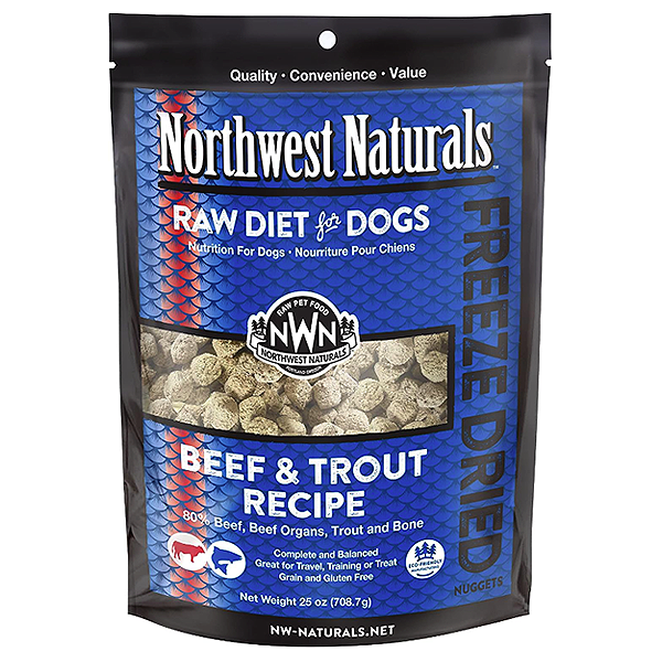 Nuggets Beef & Trout Recipe Freeze-Dried Raw Dog Food