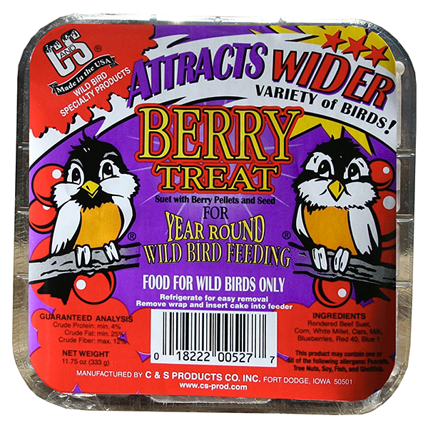 Year Round Berry Treat No Melt Suet Cake Wild Bird Food