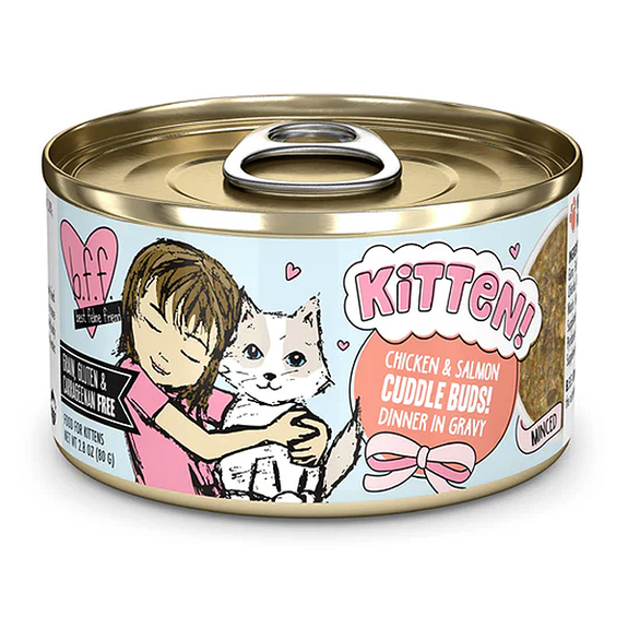 B.F.F. Kitten Cuddle Buds! Chicken & Salmon Dinner in Gravy Grain-Free Canned Cat Food