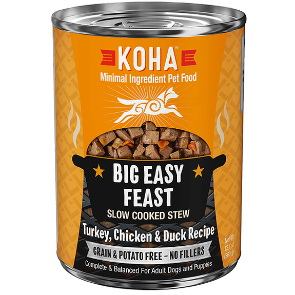 Big Easy Feast Slow Cooked Stew with Turkey, Chicken & Duck Grain-Free Wet Canned Dog Food