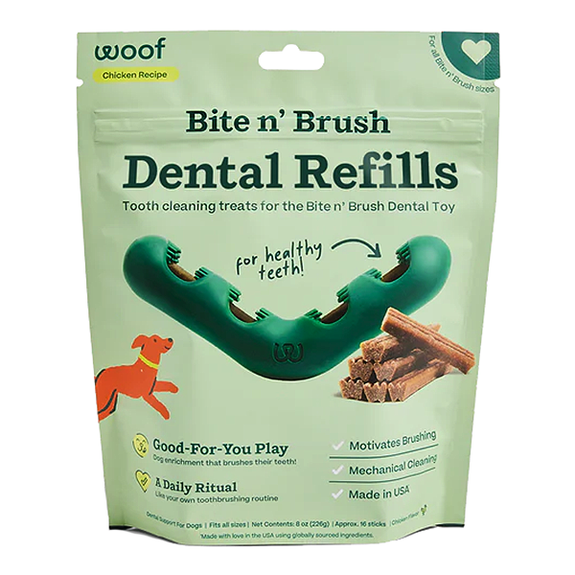 Bite n' Brush Dental Refills Dog Treat Inserts