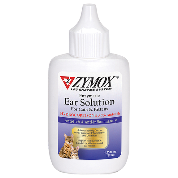 .5% Hydrocortisone Anti-Itch Enzymatic Ear Solution & Cleanser for Cats & Kittens