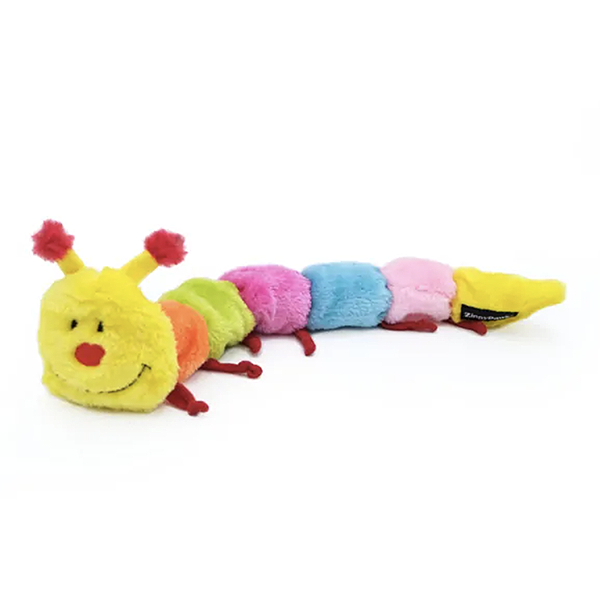Caterpillar with 7 Squeakers Long Squeaky Plush Dog Toy