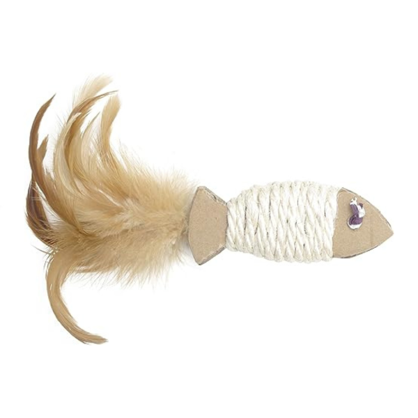 Catit Eco Terra Sisal Fish Feathers Natural Toy
