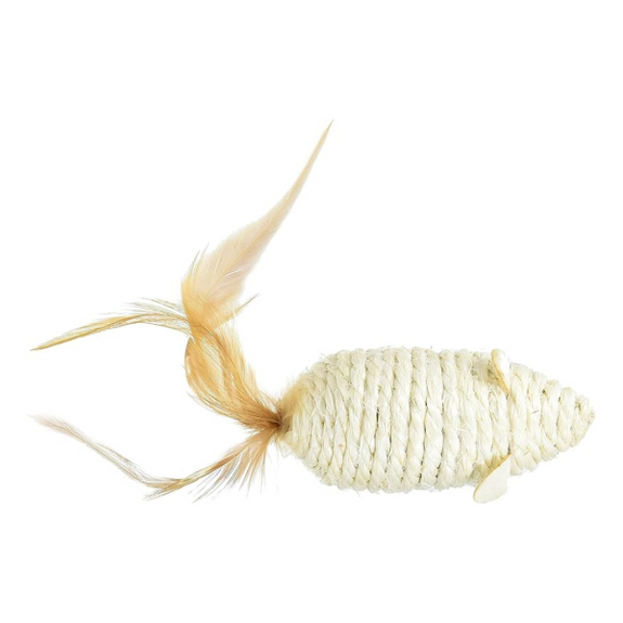 Catit Eco Terra Seagrass Mouse Sisal & Feathers Natural Toy