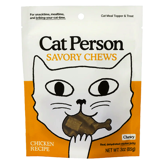 Cat Person Savory Chews Chicken Flavor Grain-Free Jerky Cat Treats