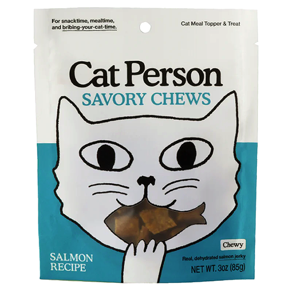 Cat Person Savory Chews Salmon Flavor Grain-Free Jerky Cat Treats