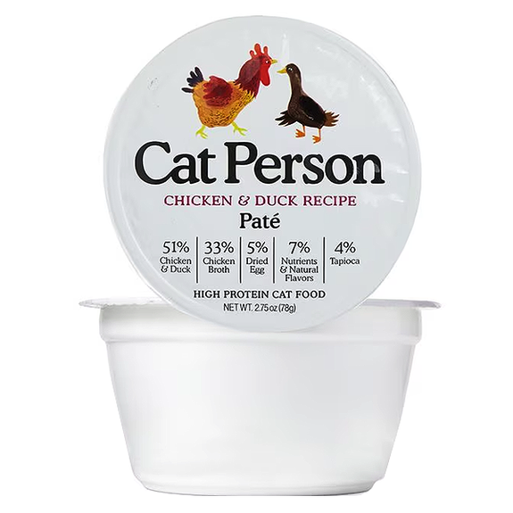 Cat Person Chicken & Duck Recipe Pate High Protein Grain-Free Wet Cat Food