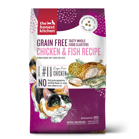 Grain-Free Fish & Chicken Recipe Whole Food Clusters Dry Cat Food