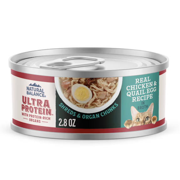 Ultra Protein Chicken and Quail Egg Shreds in Broth Grain-Free Wet Cat Food