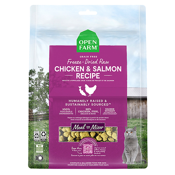 Chicken & Salmon Recipe Grain-Free Freeze-Dried Raw Cat Food