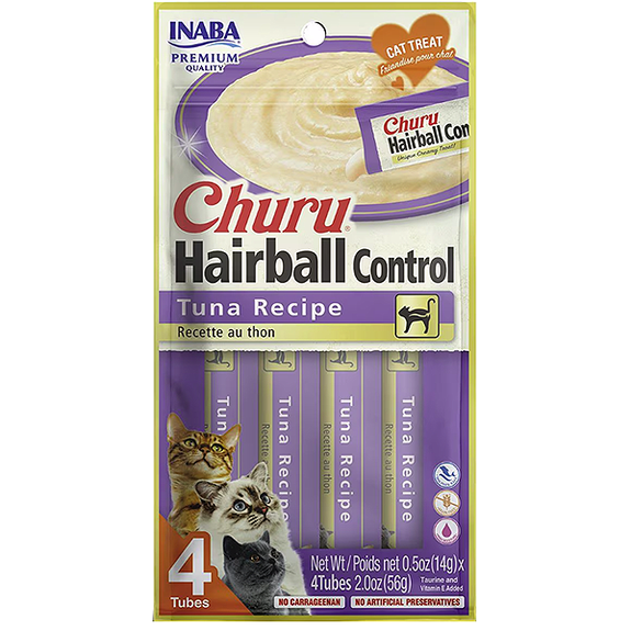 Churu Hairball Control Tuna Recipe Grain-Free Lickable Cat Treats