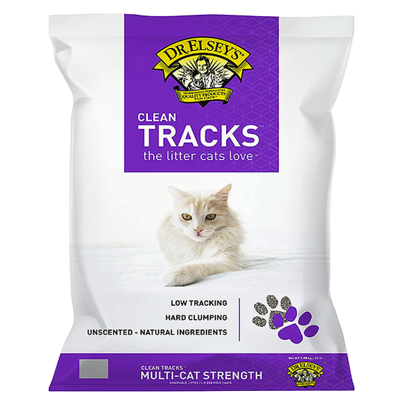 Precious Cat Clean Tracks Multi-Cat Unscented Clumping Cat Litter