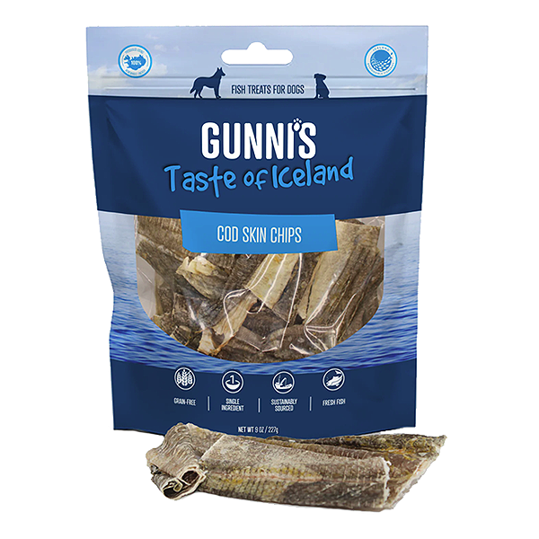 Cod Skin Chips Air Dried Single Ingredient Grain-Free Fish Dog Treats
