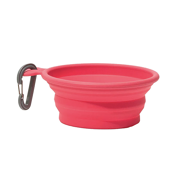 Silicone Collapsible Travel Dog Bowl Watermelon Red