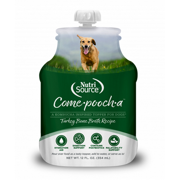 Come-pooch-a Turkey Bone Broth Food Grain-Free Topper for Dogs