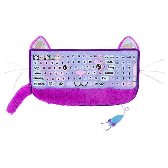 Comfort Key Play Mat Microwavable Heatable Fuzzy Keyboard & Mouse Crinkle Catnip Cat Toy